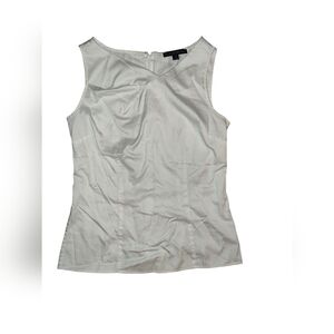 Antonio Melani Women's Cotton Sleeveless White Business Top Blouse Size Medium